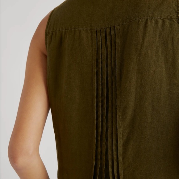 100% European Linen Sleeveless Swing Dress - Picture 5 of 8